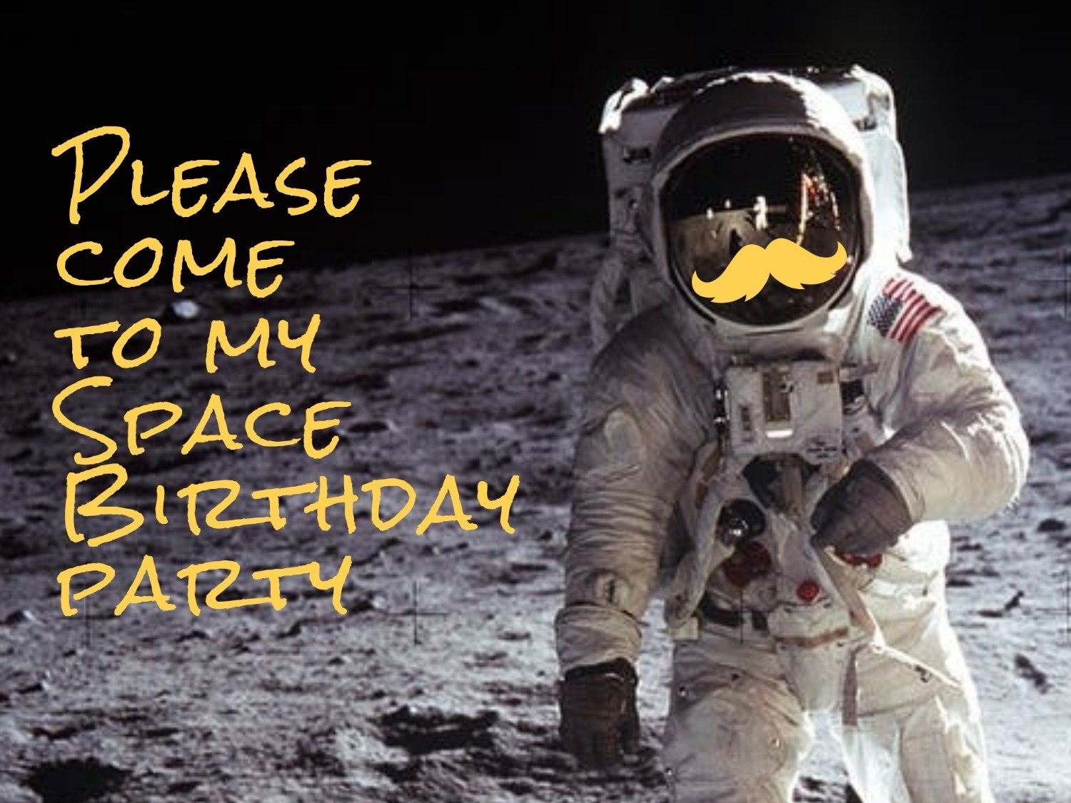 space party invitation