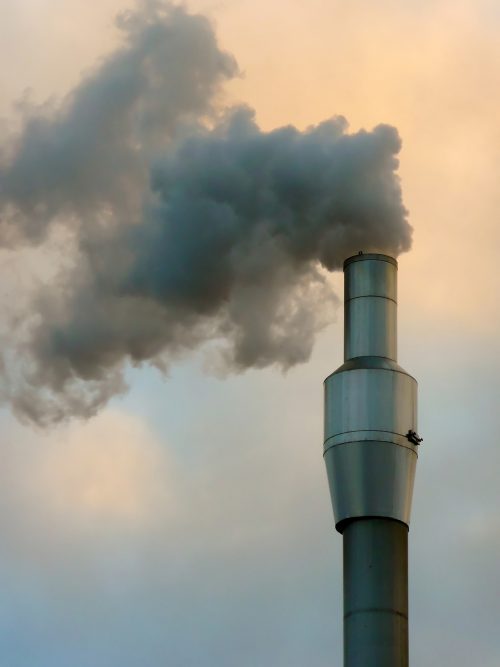 Carbon dioxide from fossil fuel burning contributes to the global warming