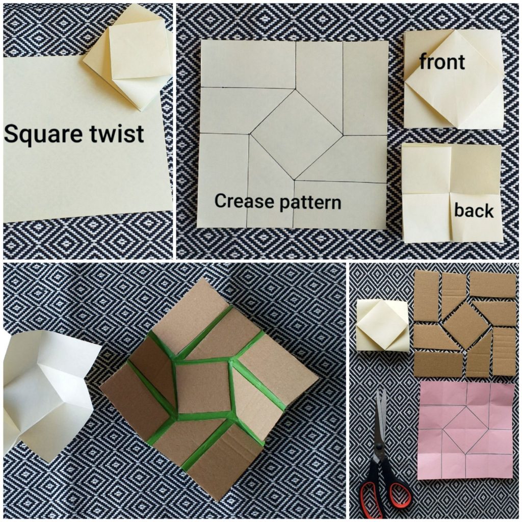 Origami: transition from zero-thickness to thick