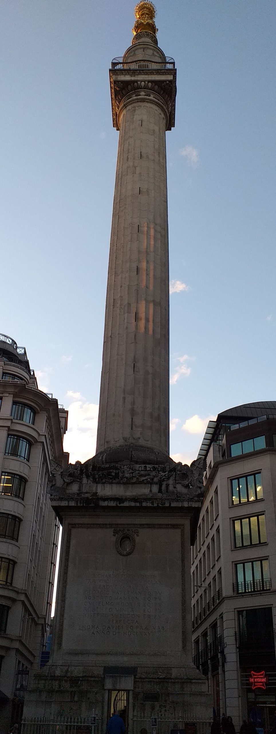 The Monument to the Great Fire of London was built as a telescope