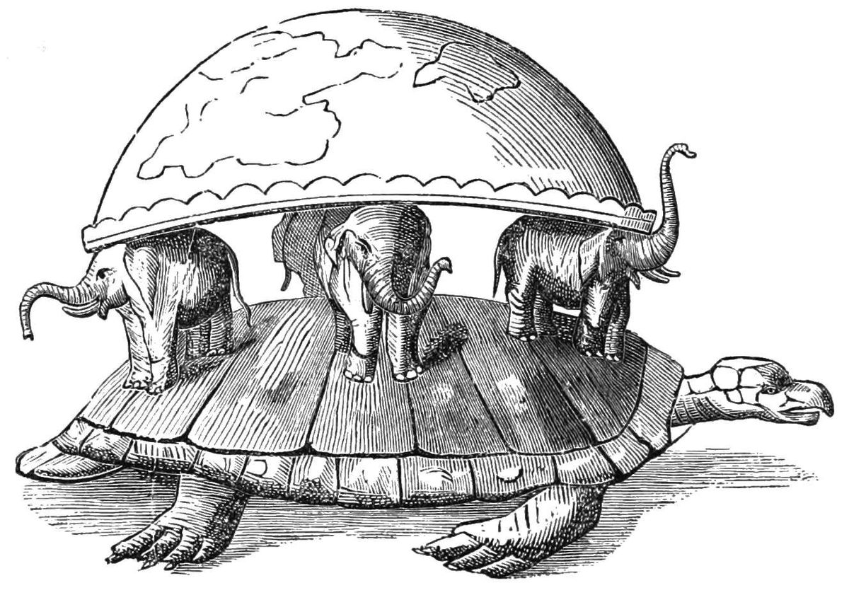 The turtle that carries the four elephants that carry the Earth