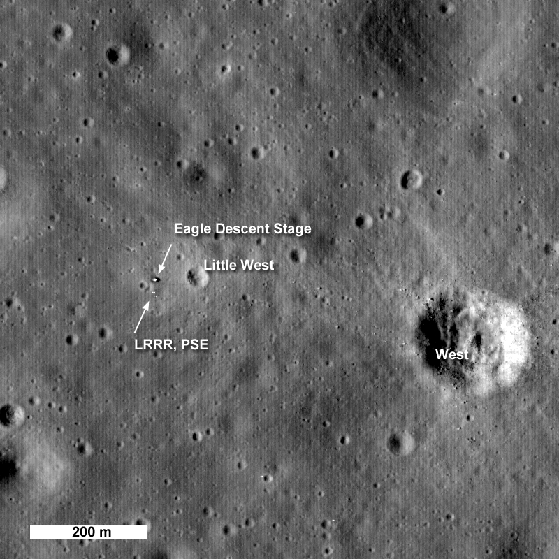 Moon landing site for Apollo 11