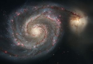 Whirpool Galaxy is a spiral galaxy, like our Milky Way