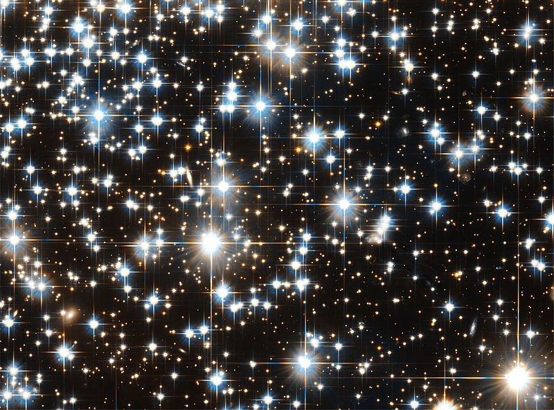 hubble stars overlay over light fixtures