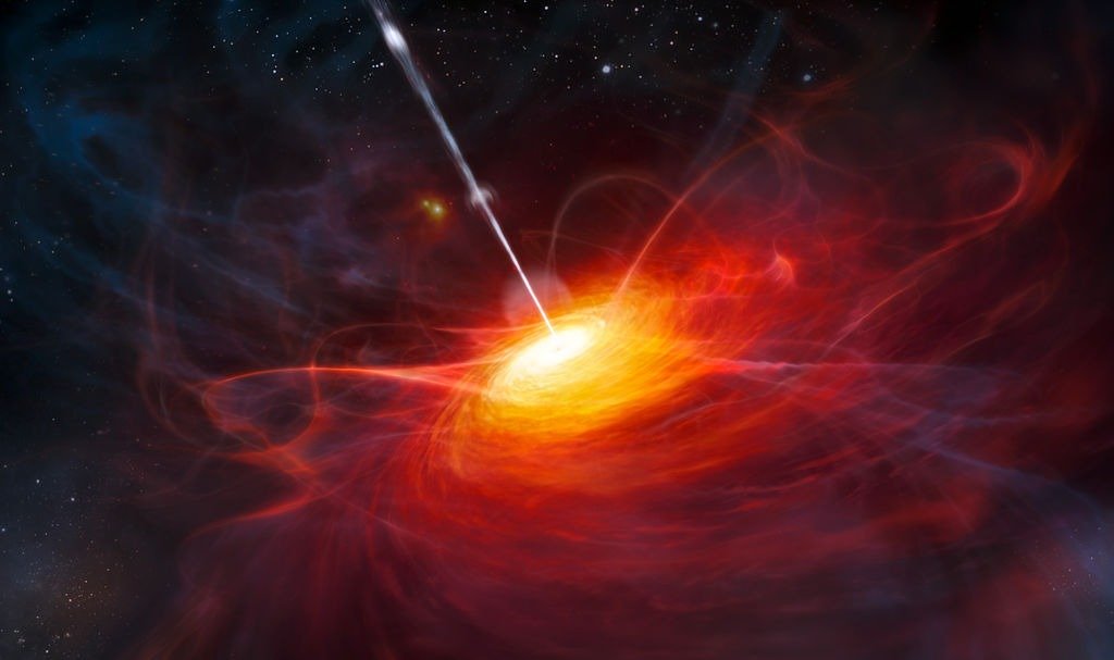 Quasars emit jets of particles