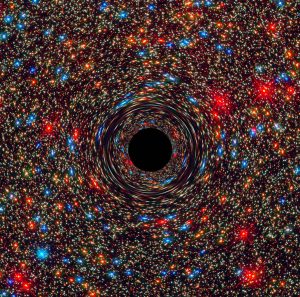 Computer simulated black hole